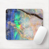 Blue Opal Print Mousepad (Mit Mouse)