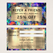 Blue-Opal-Referenzkarte für Gold Glitzer