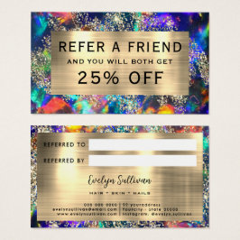 Blue-Opal-Referenzkarte für Gold Glitzer