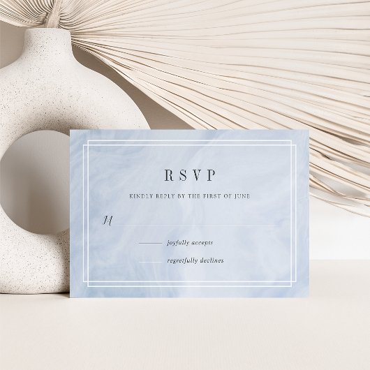 Blue Opal RSVP-Karte RSVP Karte