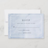 Blue Opal RSVP-Karte RSVP Karte (Vorderseite)