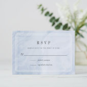 Blue Opal RSVP-Karte RSVP Karte (Stehend Vorderseite)