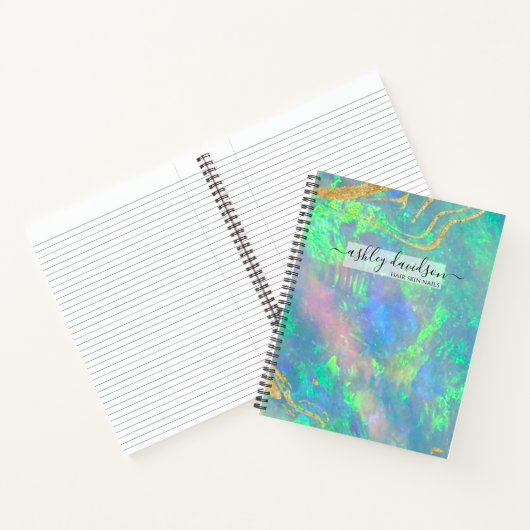 Blue Opal Serenity Notizbuch (Innenseite)