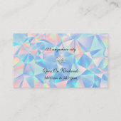 Blue Opal Stone Design Visitenkarte (Rückseite)