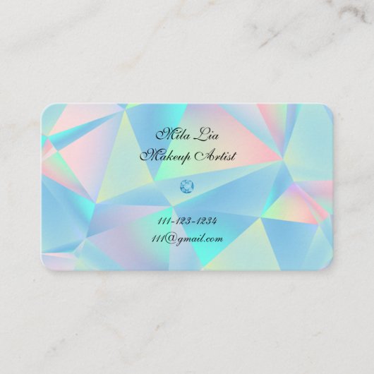 Blue Opal Stone Design Visitenkarte (Vorderseite)