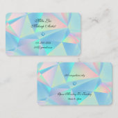 Blue Opal Stone Design Visitenkarte (Vorne/Hinten)