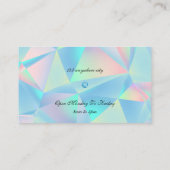 Blue Opal Stone Design Visitenkarte (Rückseite)