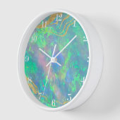 Blue Opal Stone Wall Clock Uhr (Winkel)