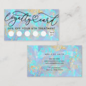 Blue Opal Texture-Hintergrundekarte Visitenkarte (Vorne/Hinten)