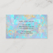 Blue Opal Texture-Hintergrundekarte Visitenkarte (Rückseite)