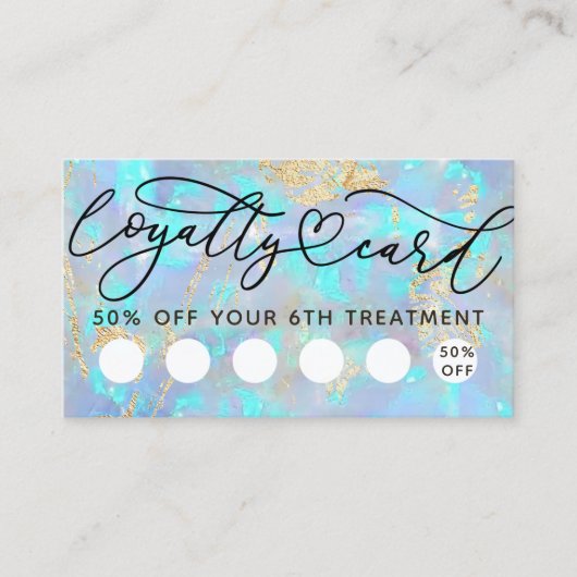 Blue Opal Texture-Hintergrundekarte Visitenkarte (Vorderseite)