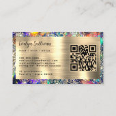 Blue-Opal-Visitenkarte Gold Glitzer Visitenkarte (Rückseite)