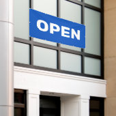 Blue OPEN Banner (Äußeres Gebäude)