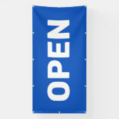 Blue OPEN Banner (Vertikal)