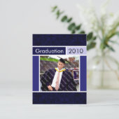 Blue Open House Party Graduation Einladungen (Stehend Vorderseite)