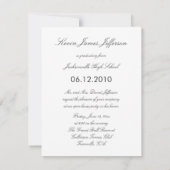 Blue Open House Party Graduation Einladungen (Rückseite)