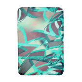 Blue or Cyan Streaks on Red, Drizzled Image Badematte (Vorderseite Vertikal)