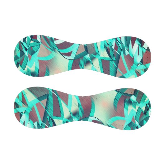 Blue or Cyan Streaks on Red, Drizzled Image Baseball (Paneele)