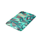 Blue or cyan streaks up red, drizzled image badematte (Schrägansicht)