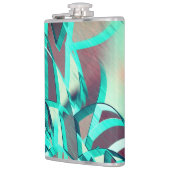 Blue or cyan streaks up red, drizzled image flachmann (Links)