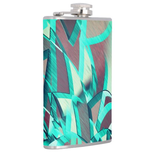 Blue or cyan streaks up red, drizzled image flachmann (Rechts)