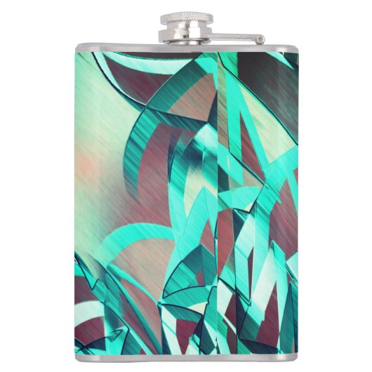 Blue or cyan streaks up red, drizzled image flachmann (Rückseite)