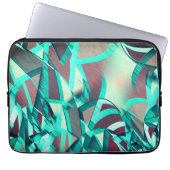 Blue or cyan streaks up red, drizzled image laptopschutzhülle (Vorderseite)