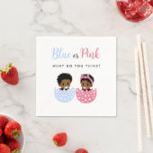 Blue or Pink Black African American Baby in Egg Serviette (Beispiel)