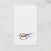 Blue Orange Airplane Diaper Raffle Baby Dusche Begleitkarte (Rückseite)