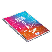 Blue Orange and Pink Ombre "Know It All" Notebook Notizblock