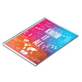 Blue Orange and Pink Ombre "Know It All" Notebook Notizblock