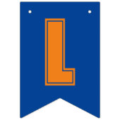 Blue Orange Class of 2023 Foto Graduation Party Wimpelkette (Dritte Fahne)