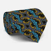 Blue Orange Coral Krawatte (Gerollt)