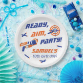 Blue, Orange Dart War Birthday Party, jedes Alter Pappteller (Party)