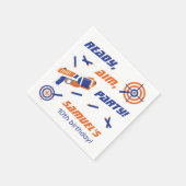 Blue, Orange Dart War Birthday Party, jedes Alter Serviette (Ecke)