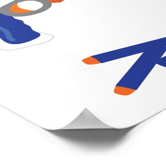 Blue, Orange Dart War Birthday Party, Willkommen Poster (Ecke)