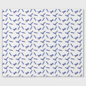 Blue, Orange Dart War Happy Birthday Geschenkpapier (Flach)