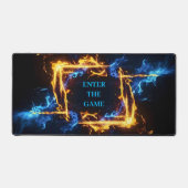 Blue Orange Fire Portal Elemental Magic Gaming Schreibtischunterlage (Vorderseite)