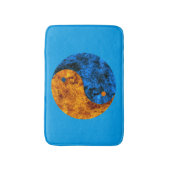 Blue Orange Fire Yang Bath Mat Badematte (Vorderseite Vertikal)