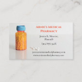 Blue Orange Flasche Pharmakokinetik Tabletten Visitenkarte (Vorderseite)