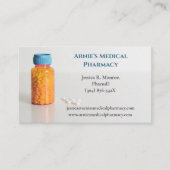 Blue Orange Flasche Pharmakokinetik Tabletten Visitenkarte (Vorderseite)