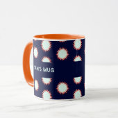 Blue & Orange Flash Add The Name Bold Loud Pattern Tasse (Vorderseite Links)