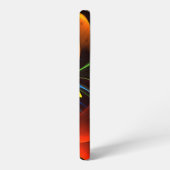 Blue Orange Floral Modern Abstract Art Pattern #03 Samsung Galaxy Hülle (Linke Seite)