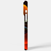 Blue Orange Floral Modernes Abstraktes Kunstmuster Case-Mate iPhone Hülle (Rückseite / Links)