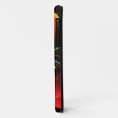 Blue Orange Floral Modernes Abstraktes Kunstmuster Case-Mate iPhone Hülle (Hinten/Links)