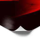 Blue Orange Floral Modernes Abstraktes Kunstmuster Poster (Ecke)