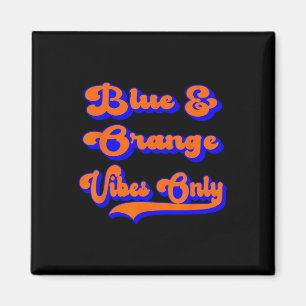 Blue Orange Football Team School Game Day Colors Magnet