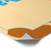 Blue & Orange Giraffe Baby Dusche Willkommenspende Poster (Ecke)