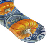BLUE & ORANGE GLITZER SEHEN FALL PUMPKINS. SCHNEIDEBRETT (Ecke)