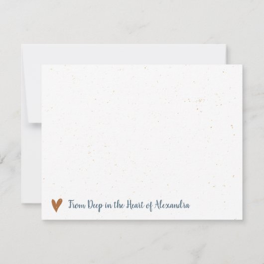 Blue Orange Gold Zuhause Sweet Zuhause - Texas Mitteilungskarte (Rückseite)